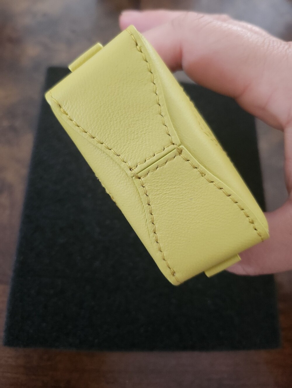 Tiffany & Co. Please Return To Tiffany Yellow Leather Heart Nano Micro Charm Bag - Picture 5 of 7